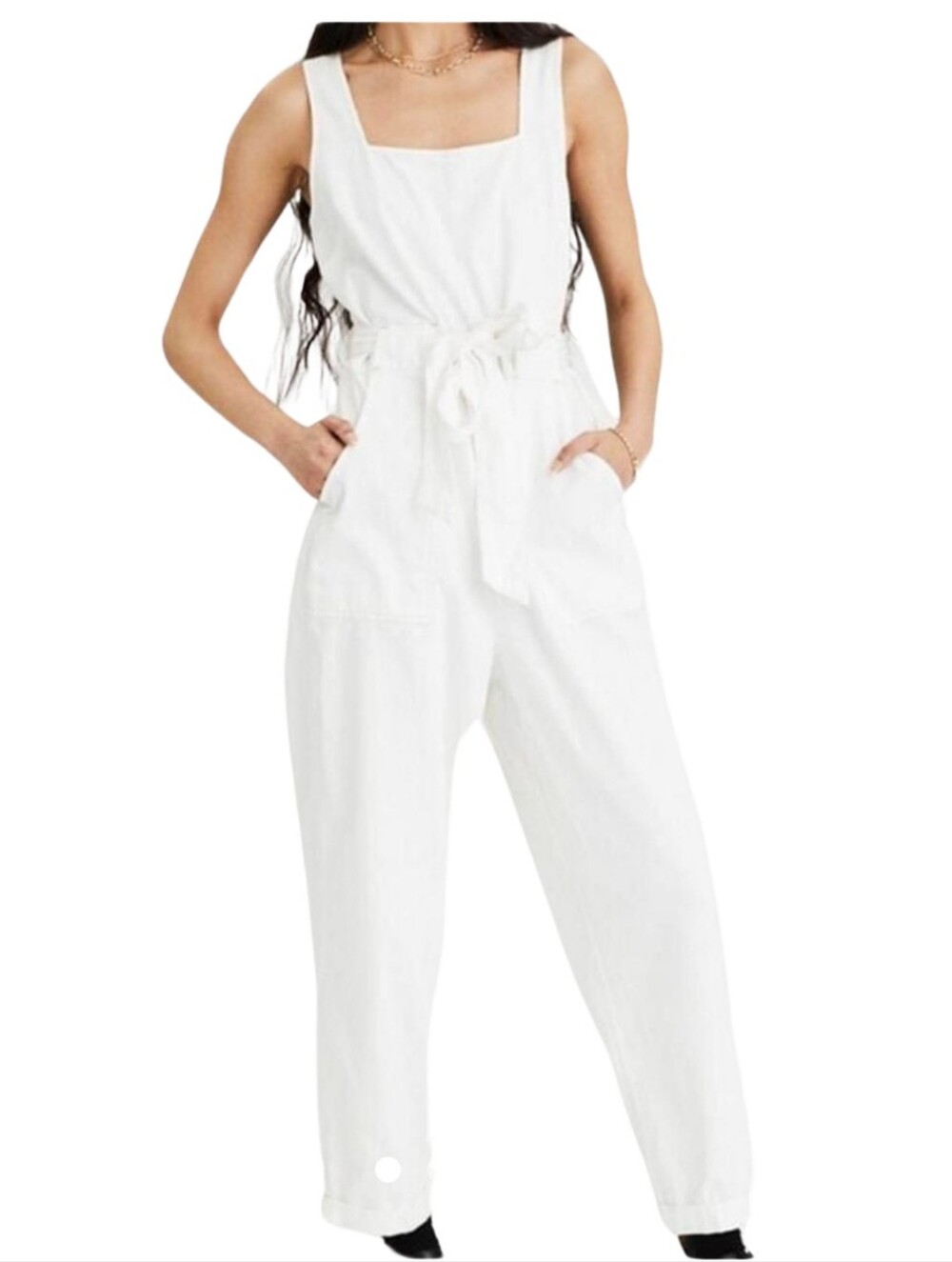American Eagle 100% Cotton Jumpsuit, Off White, XS